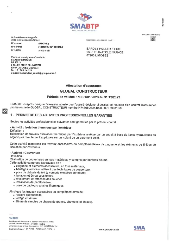global constructeur